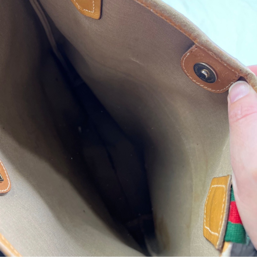 Gucci Beige GG Monogram Large Tote With Front Pocket Beige Logo Bag A501023 - Picture 11 of 13